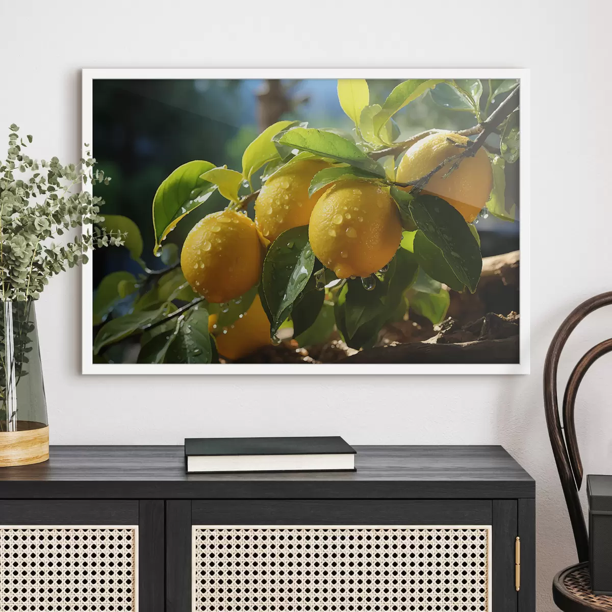 Plakāts Citroni, citroni uz koka, rasa f40840