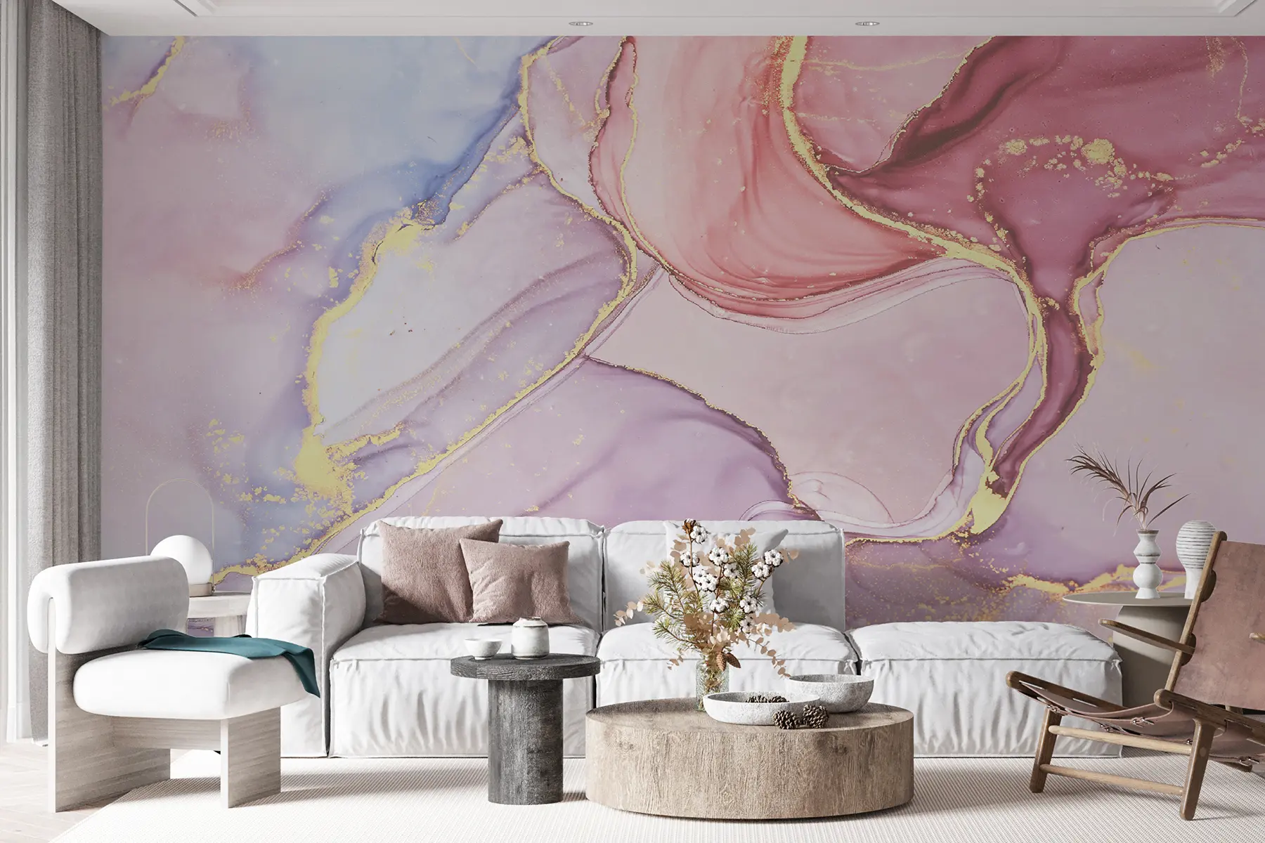 Fototapetes Rožu marmors u31357