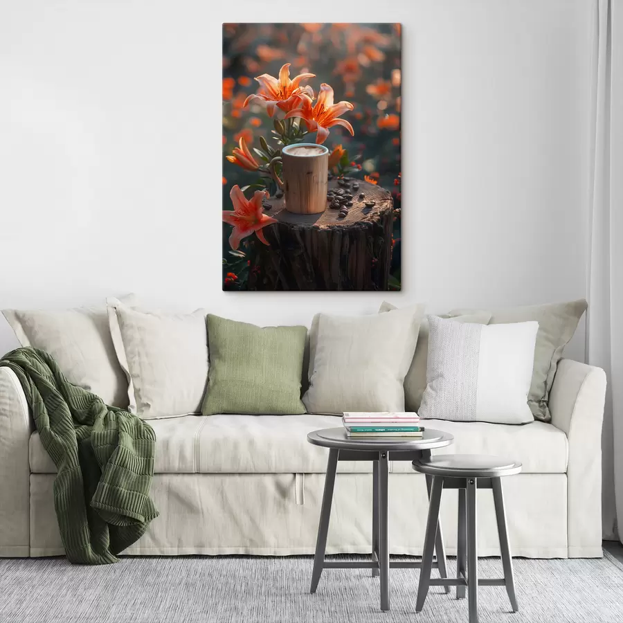 Glezna Kapučīno un lilijas s40907