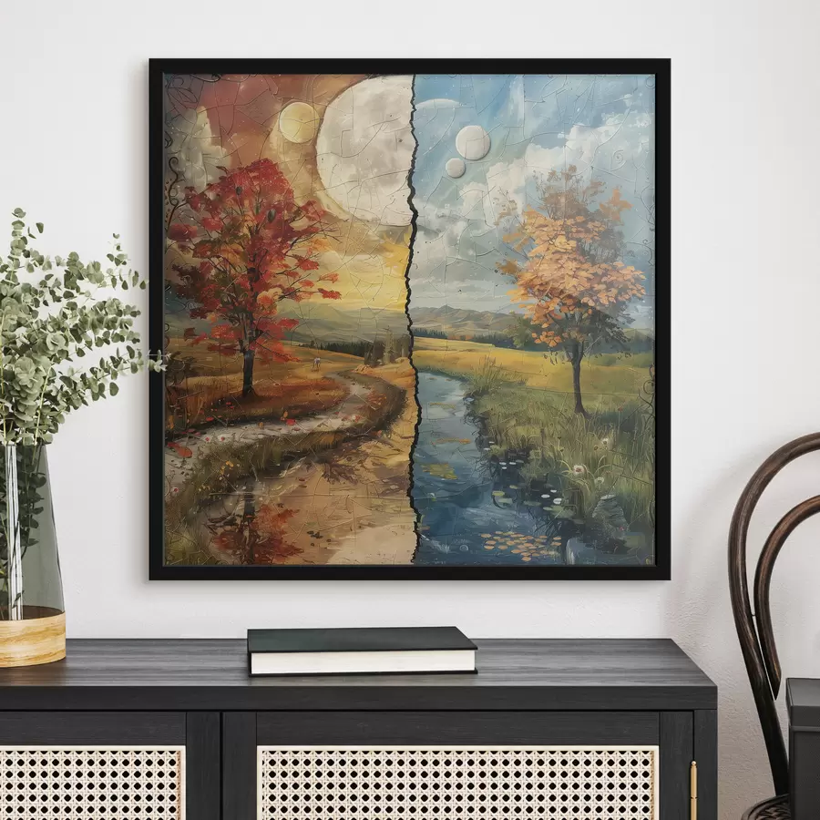 Fototapetes Akvareļglezniecības gadalaiki f40923