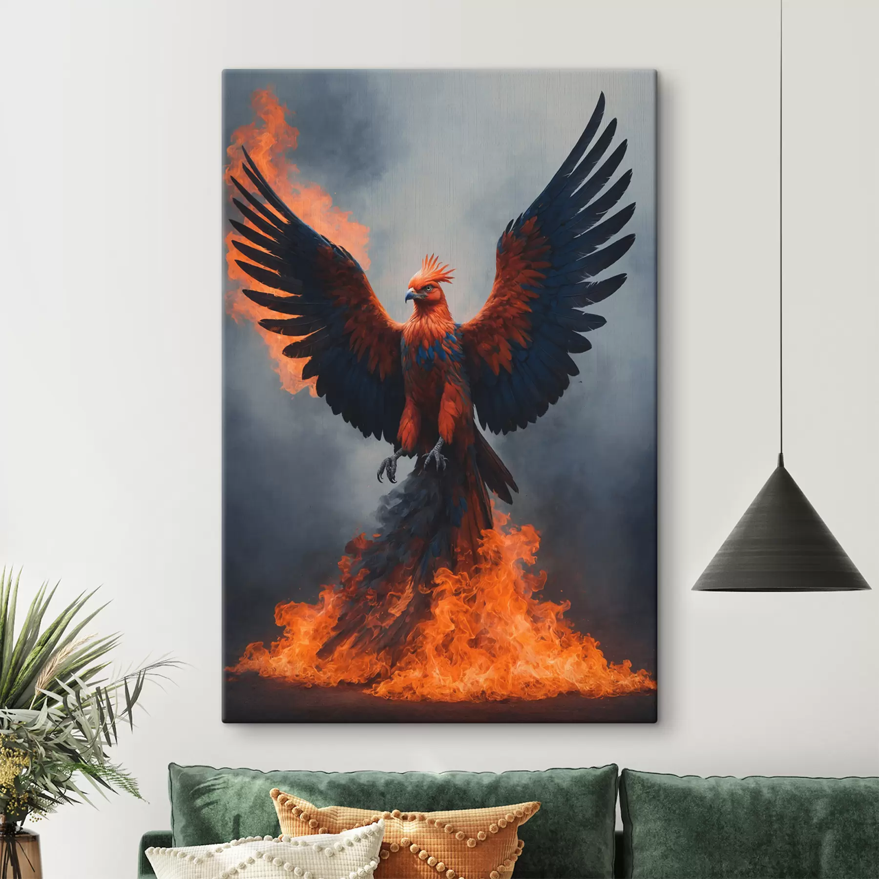 Fototapetes Fēnikss uz neskaidra fona s40873