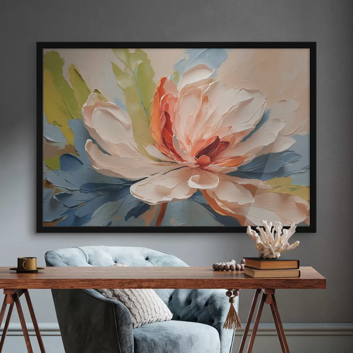 Plakāts Abstrakts zieds eļļā f40856