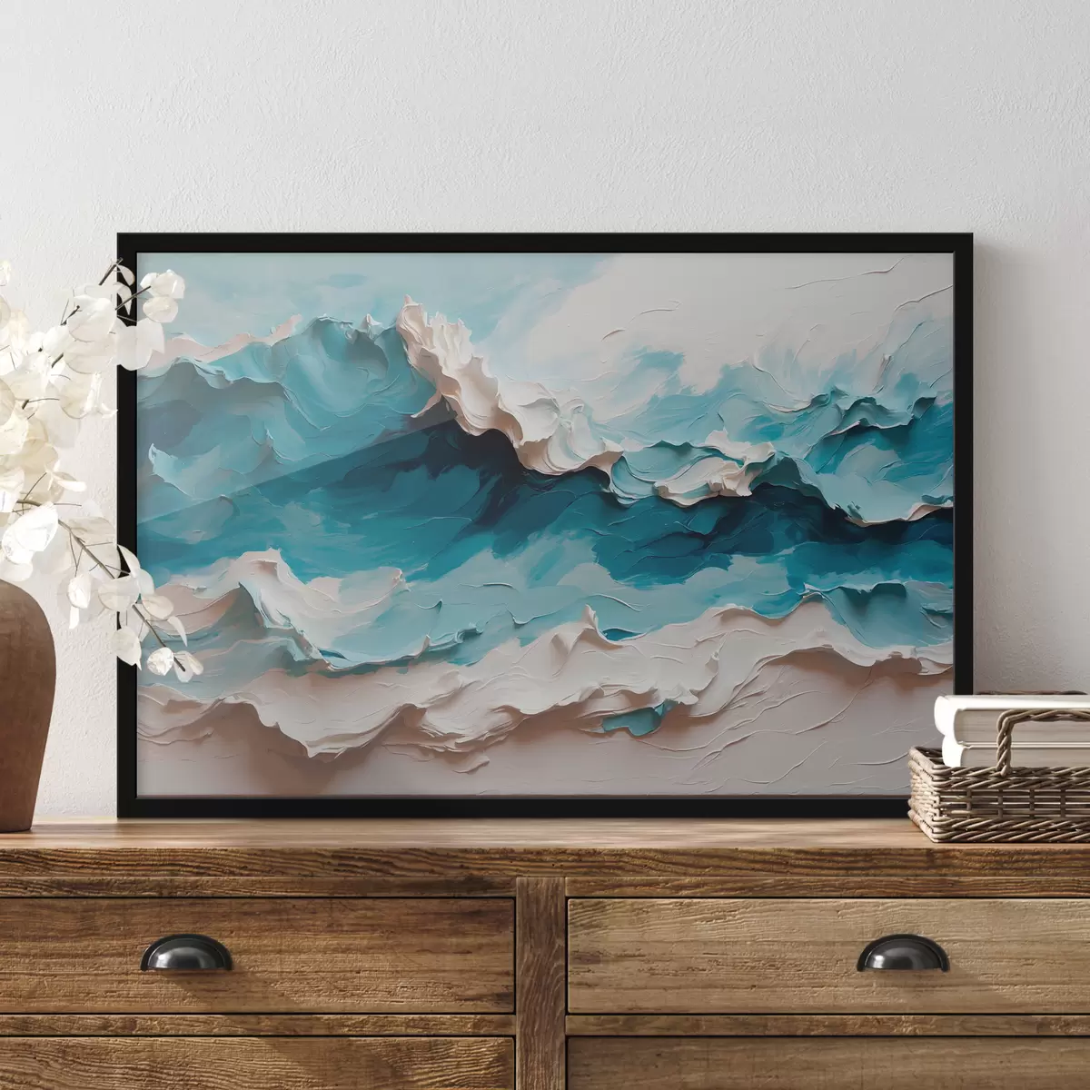 Plakāts Abstraktais vilnis un jūras putas f40859