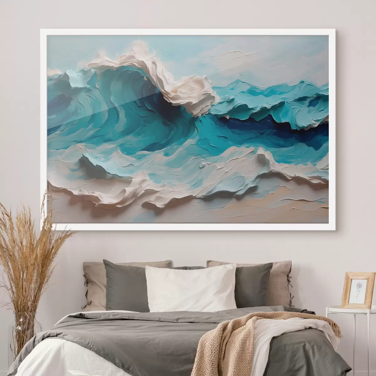 Plakāts Abstraktais jūras vilnis eļļā f40867