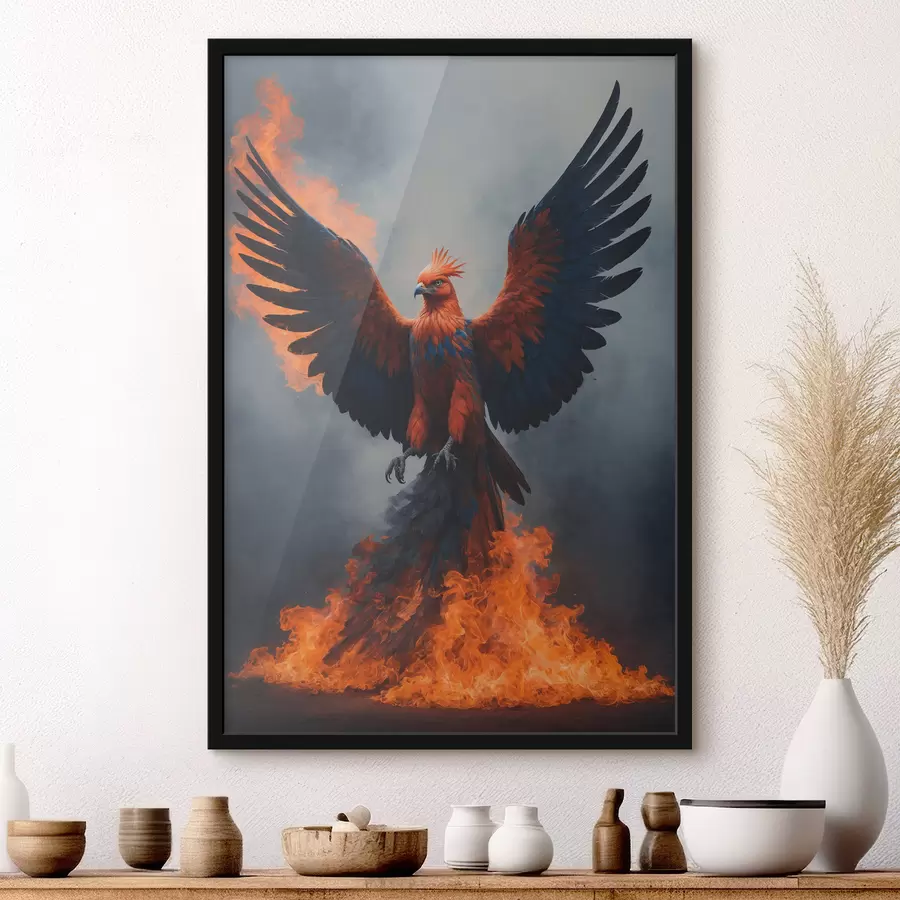 Fototapetes Fēnikss uz neskaidra fona f40873