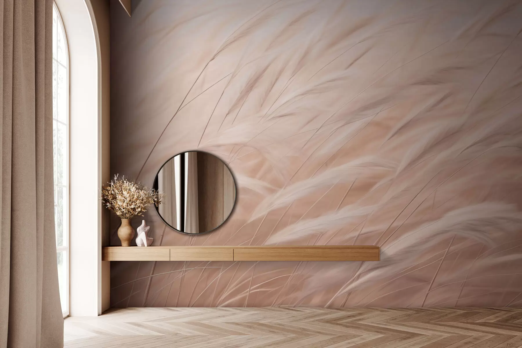 Fototapetes Smilškrāsas lauka zāles smaileņi w01719v1