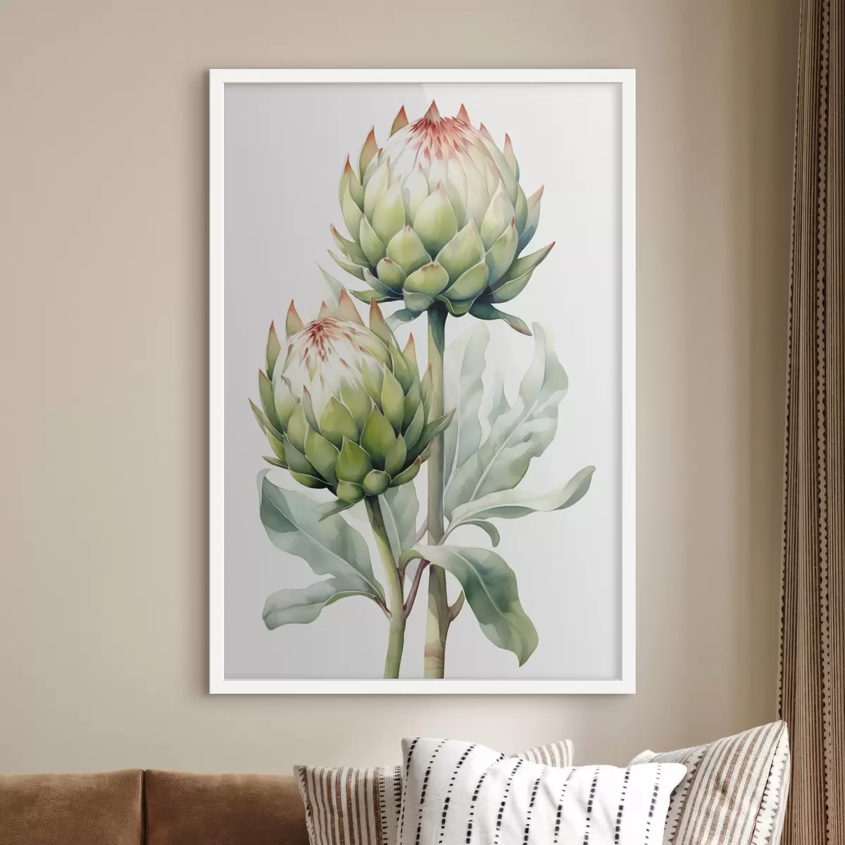 Plakāts Artišoku zars akvarelis f41008