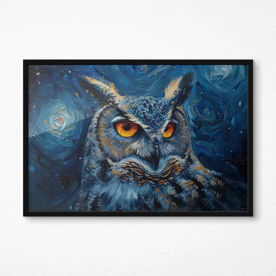 Fototapetes Pūces skatiens naktī ar Van Goga stila debesīm f40982