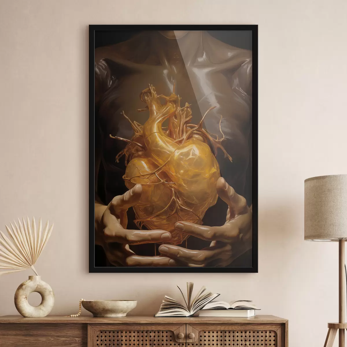 Plakāts mirdzoša sirds f41144