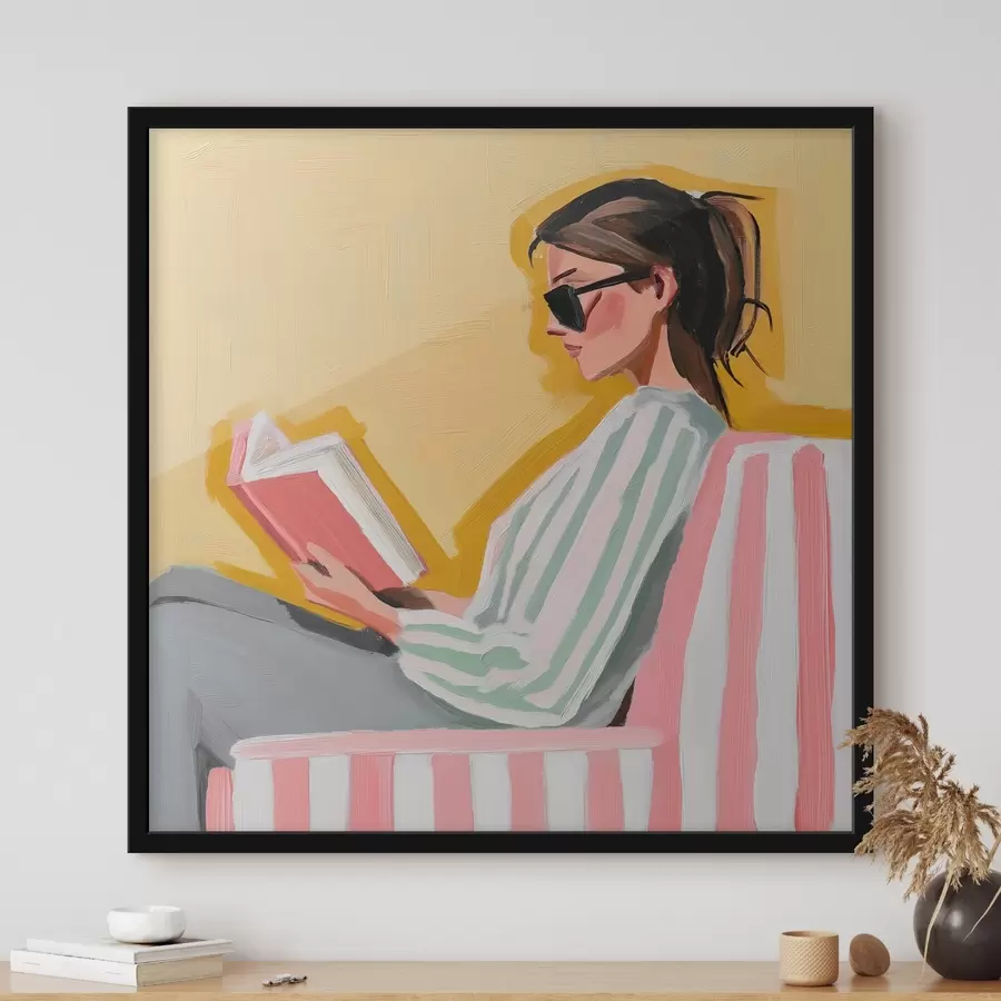 Fototapetes Meitene lasa grāmatu f41162