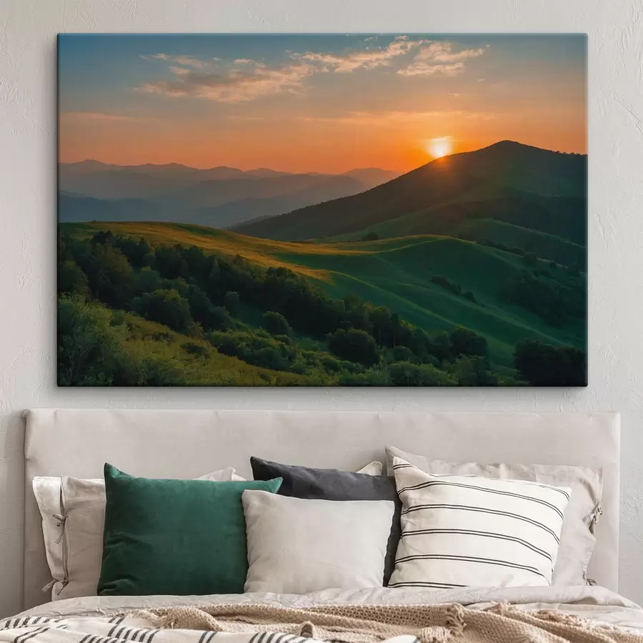 Glezna Skats no kalna saulrieta laikā s41045