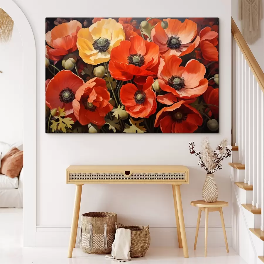 Glezna Magones, sarkanas un oranžas s41243