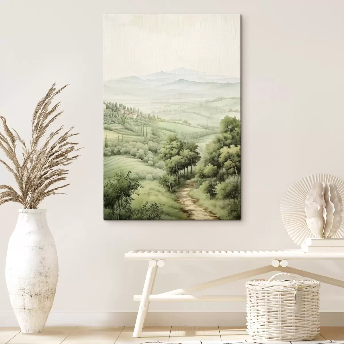 Glezna Skaistas akvareļu ainavas, lauku, vasara s41221