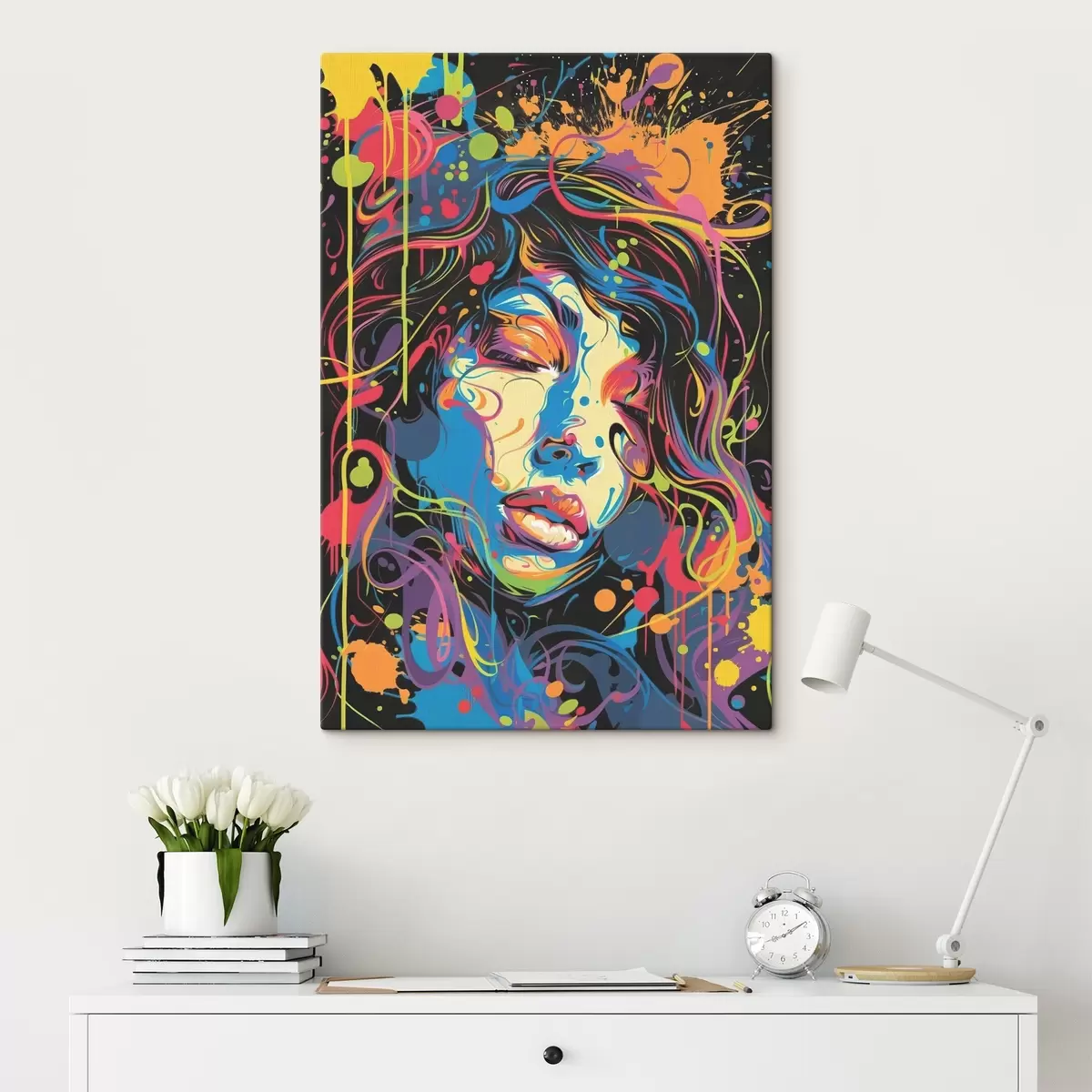 Glezna Spilgta izpausme ar krāsainiem triepieniem s39034