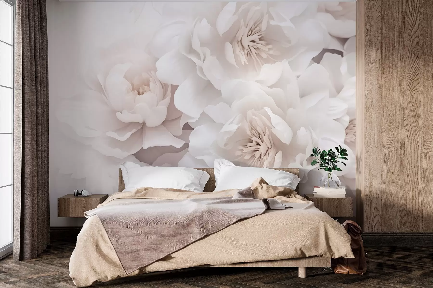 Fototapetes Baltas rozes w01909