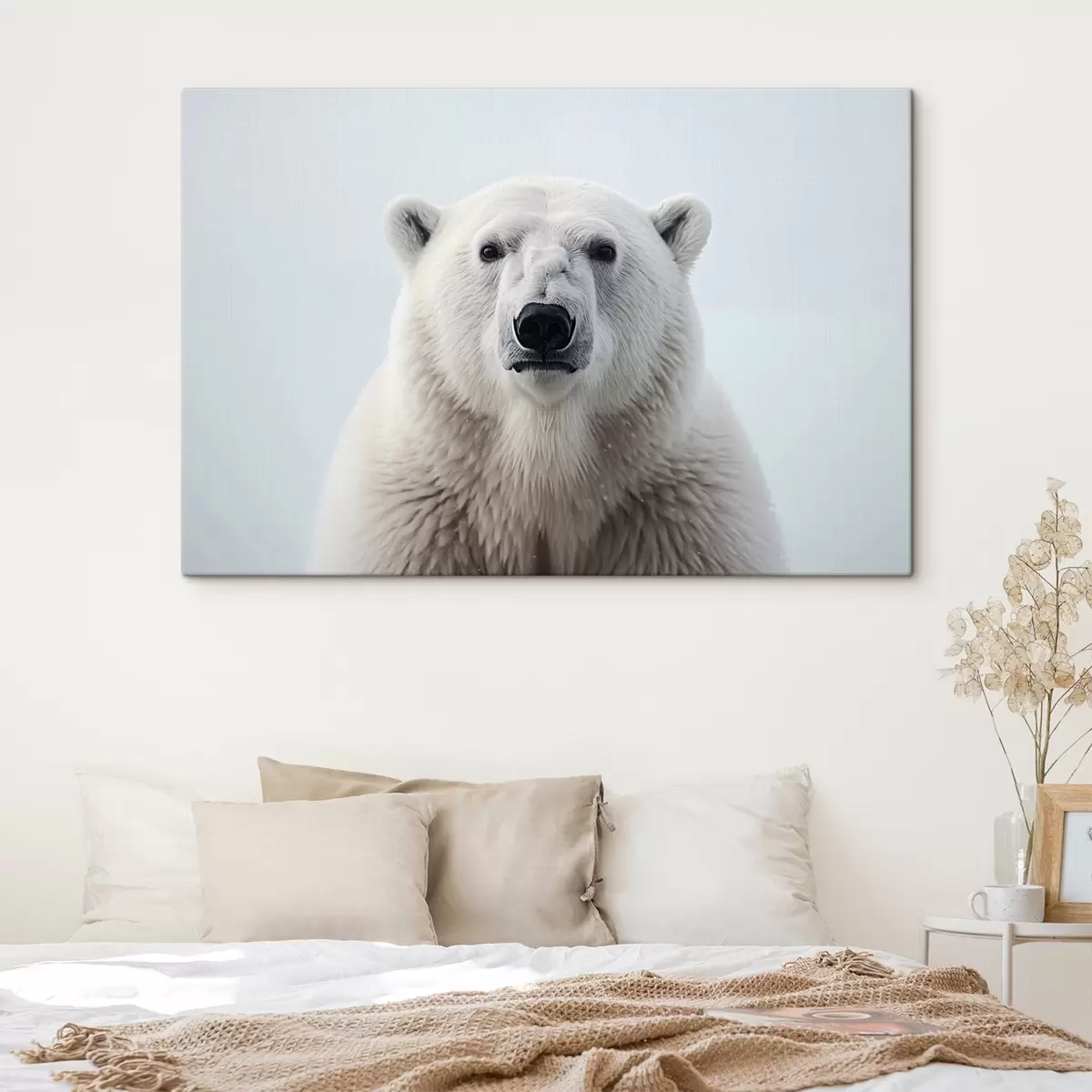 Glezna Baltā lāča portrets minimālisms s41285