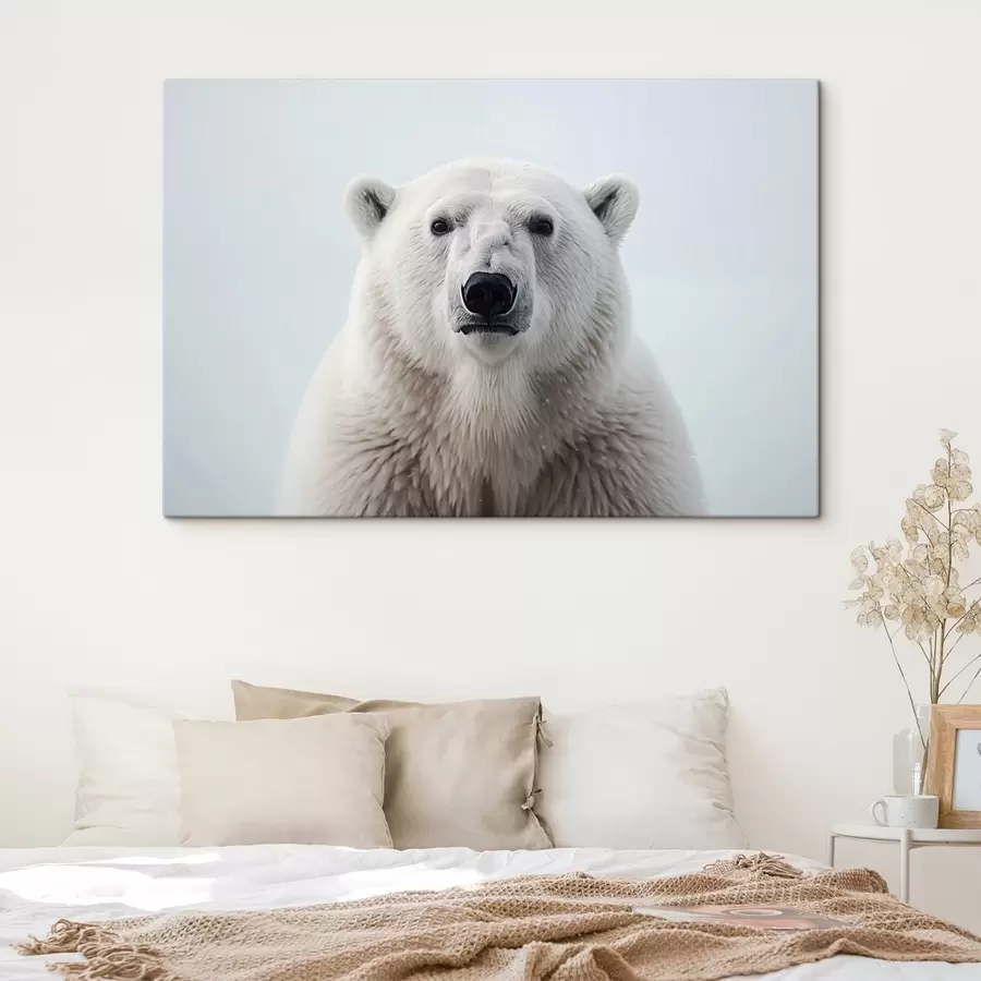 Glezna Baltā lāča portrets minimālisms s41285