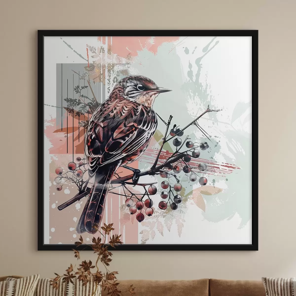 Plakāts Putns uz zara f38273