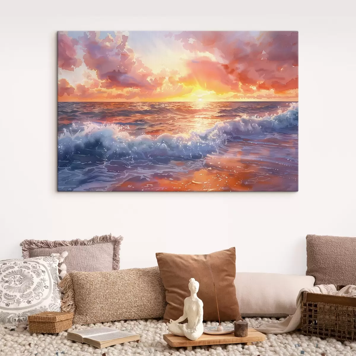 Glezna Saulriets virs okeāna s38476