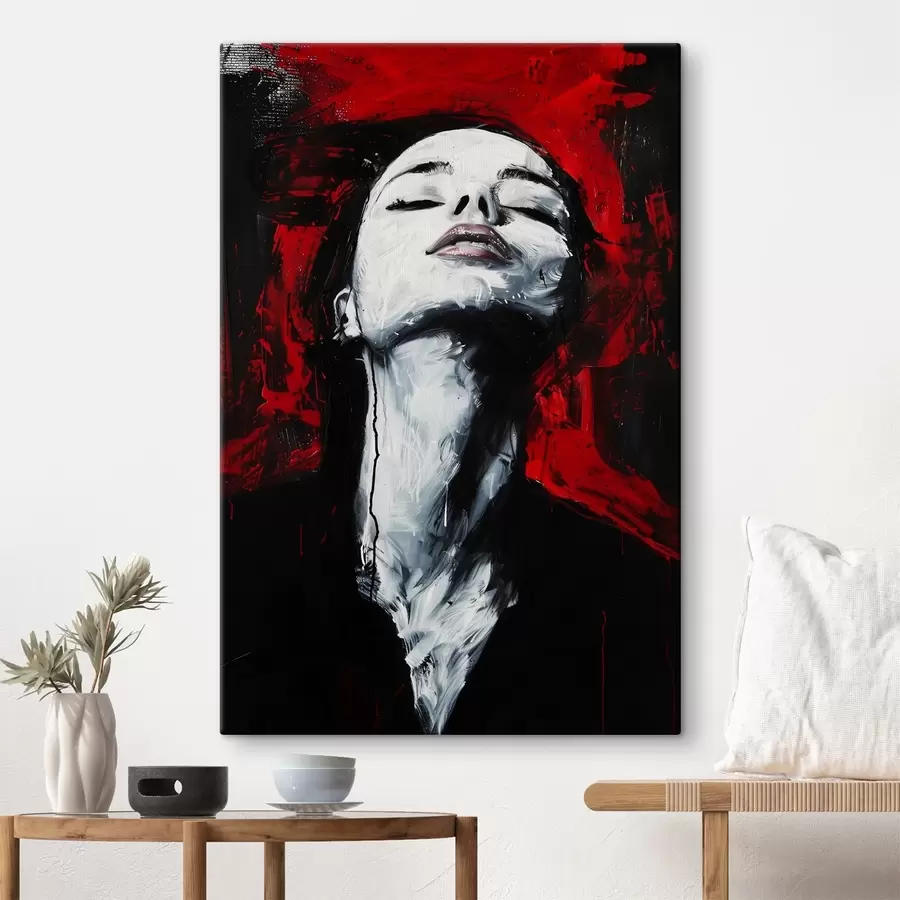 Glezna Sievietes ar aizvērtām acīm glezna ar Endija Vorhola muzeju fonā. s38557