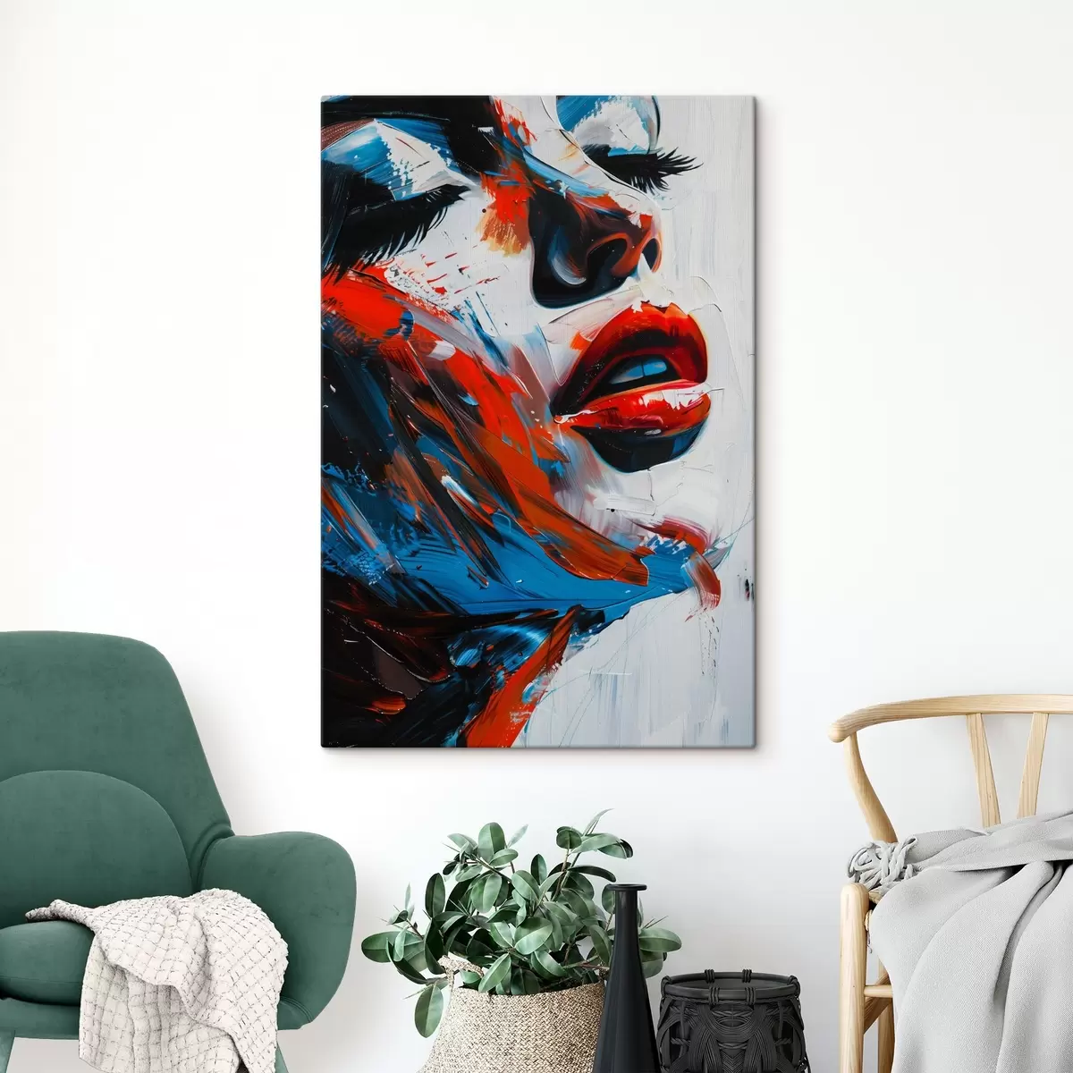 Glezna Sievietes sejas glezna s38576