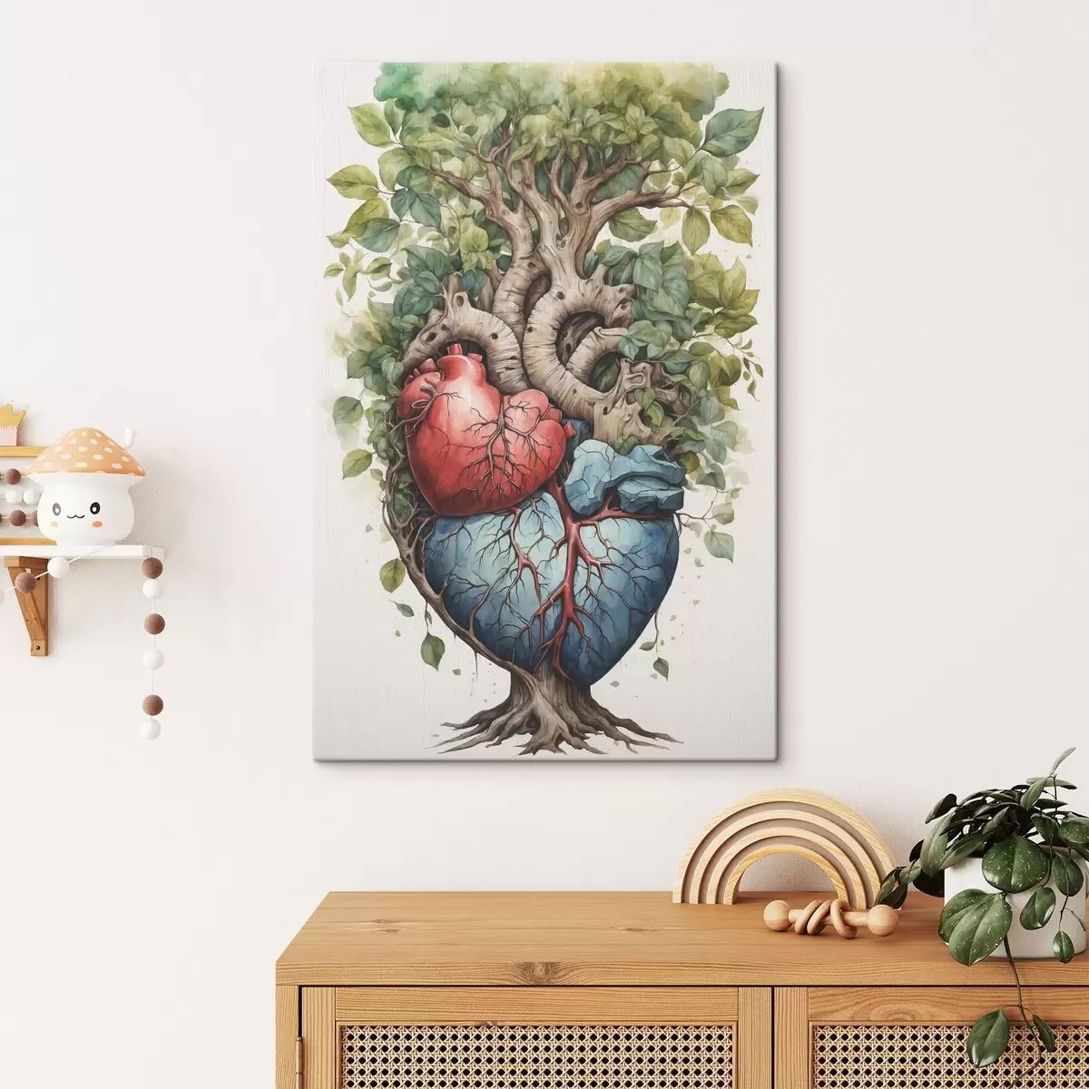 Glezna Koks ar lapām un sirdi s38594