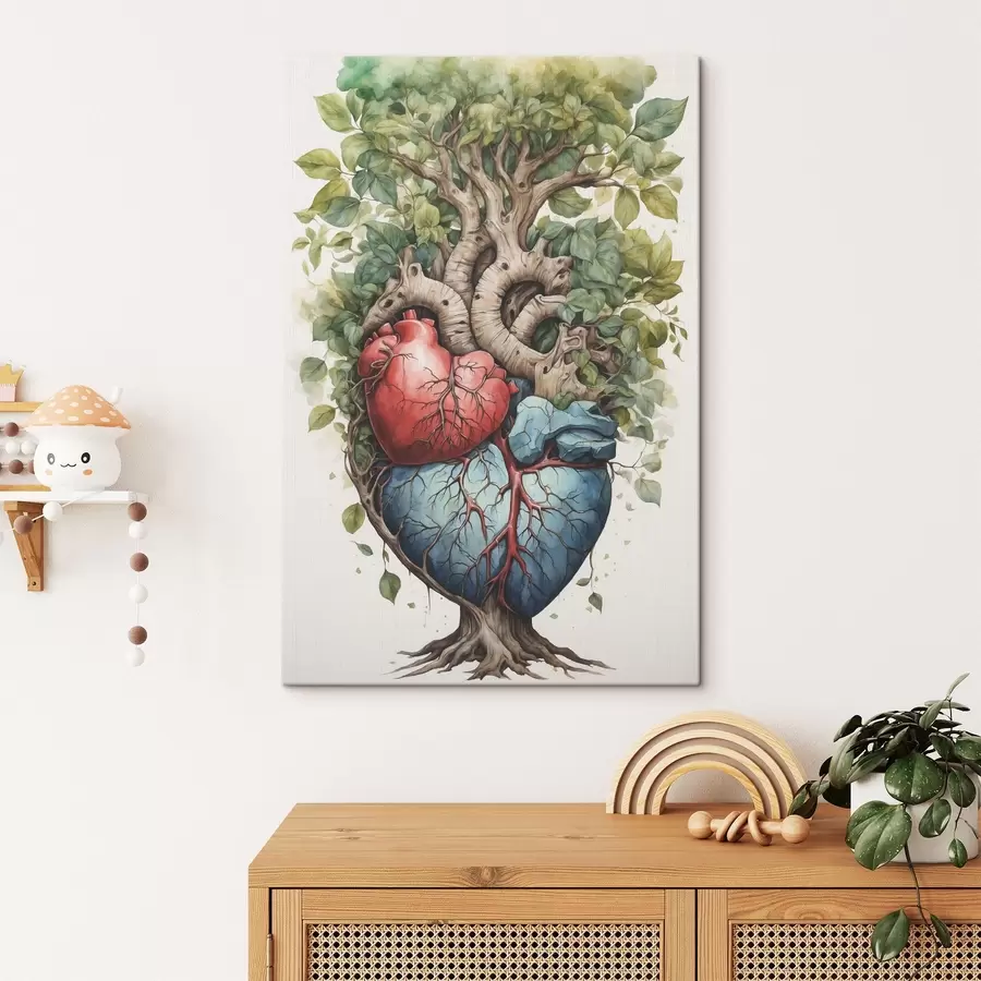 Glezna Koks ar lapām un sirdi s38594