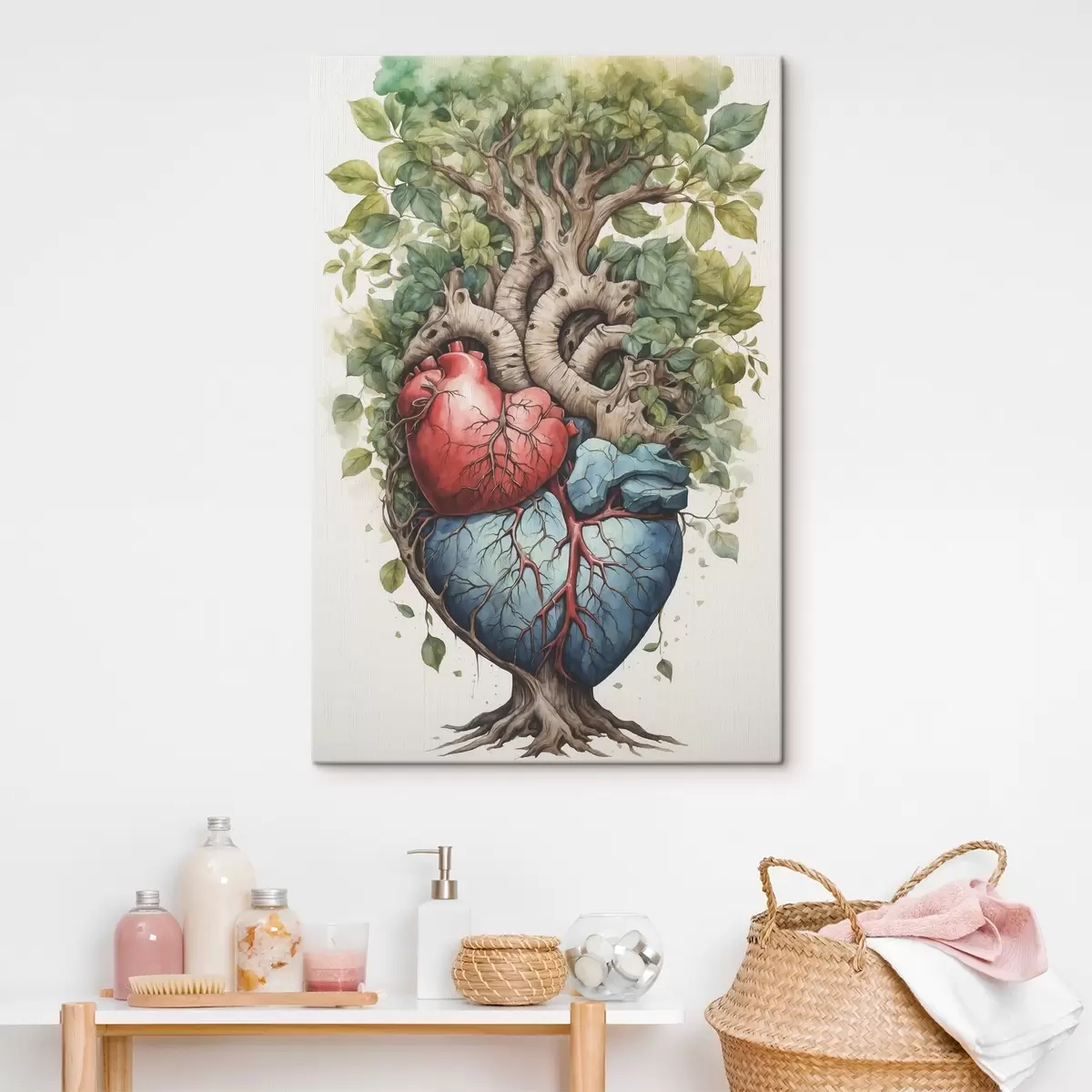 Glezna Koks ar lapām un sirdi s38594