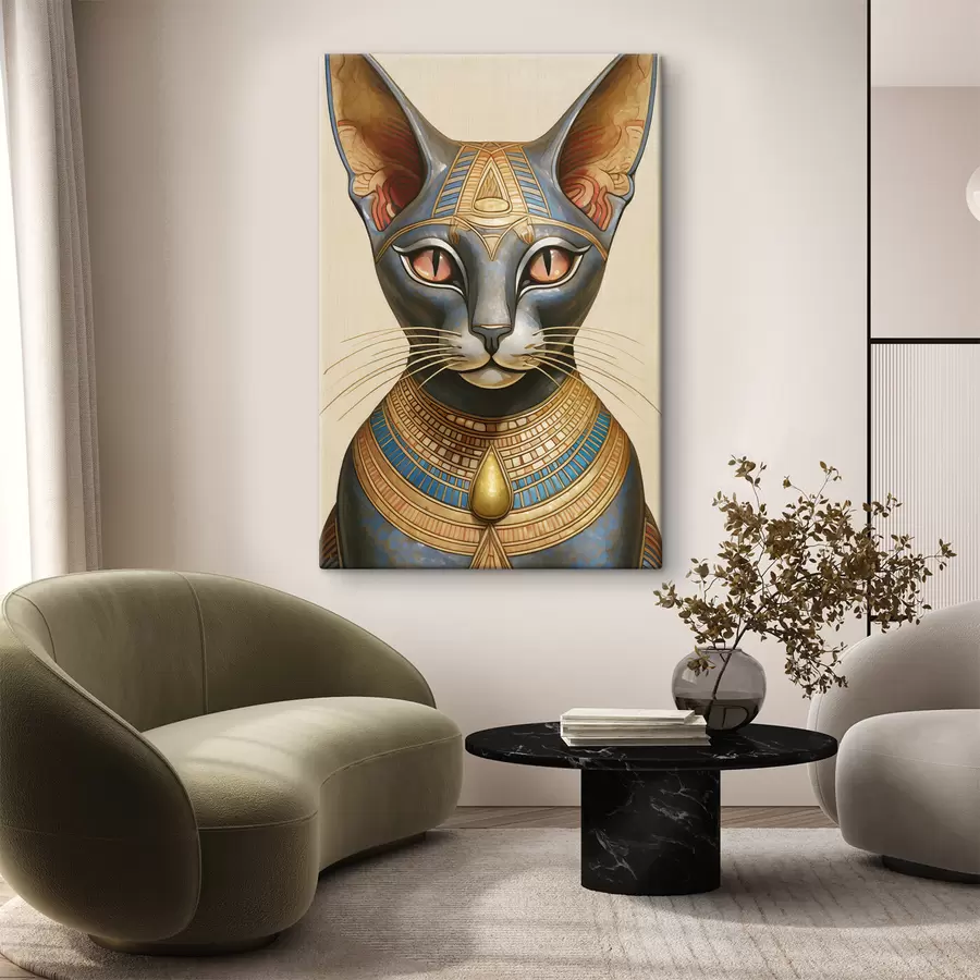 Glezna Majestātisks ēģiptiešu kaķis svinīgā tērpā s38724