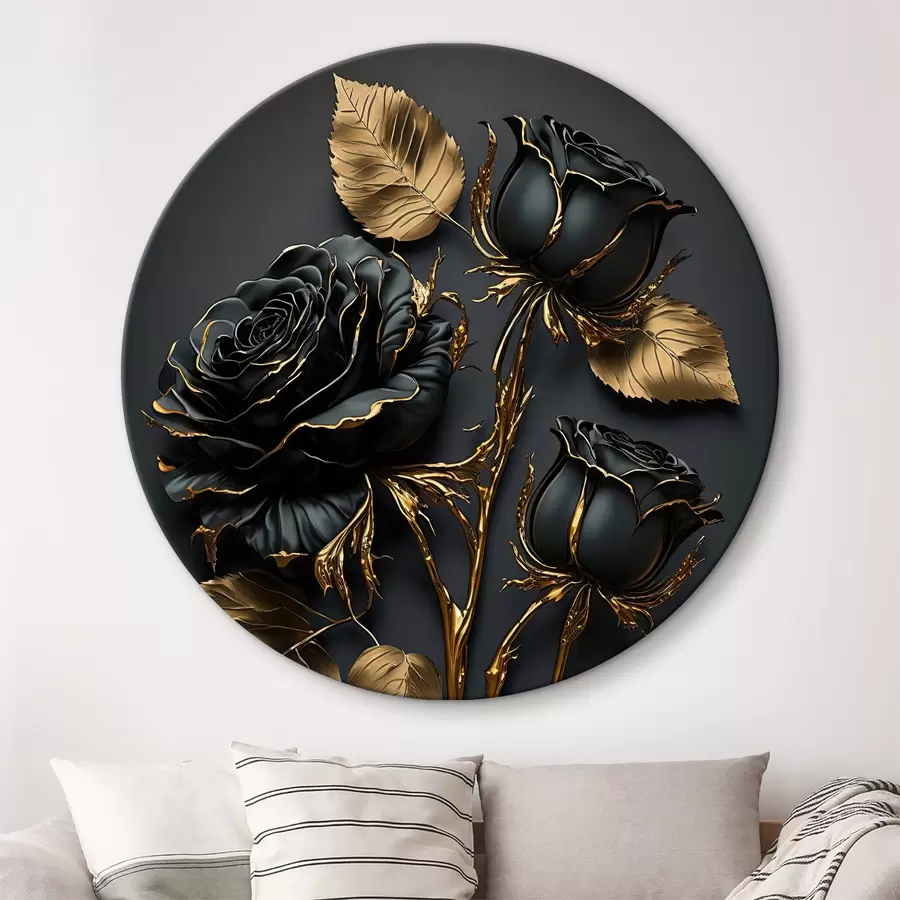 Glezna Augs, lapa un zieds r33700