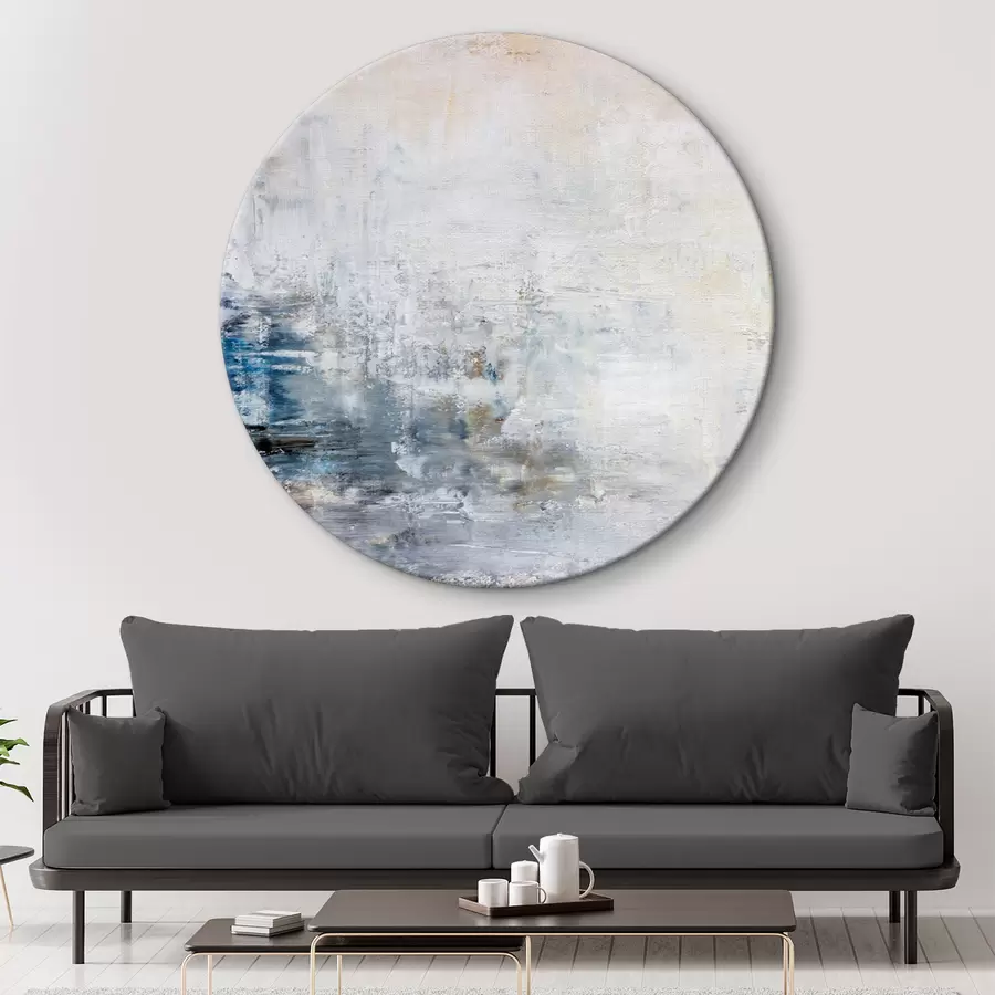 Glezna Zilā un baltā vecā betona siena r34110