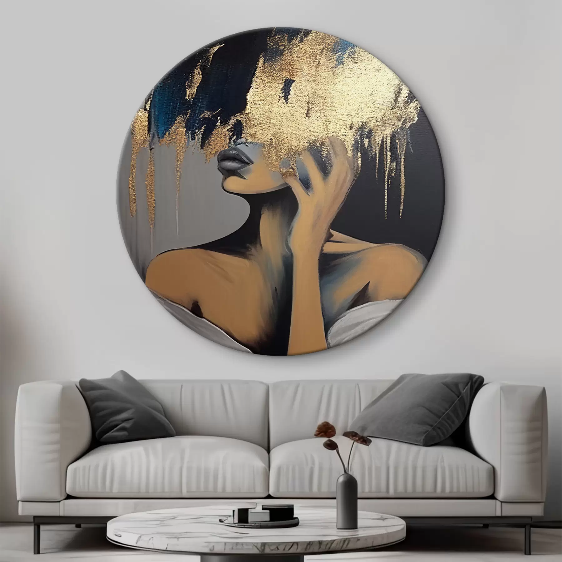 Glezna Frizūra, plecs un skropstas r34863