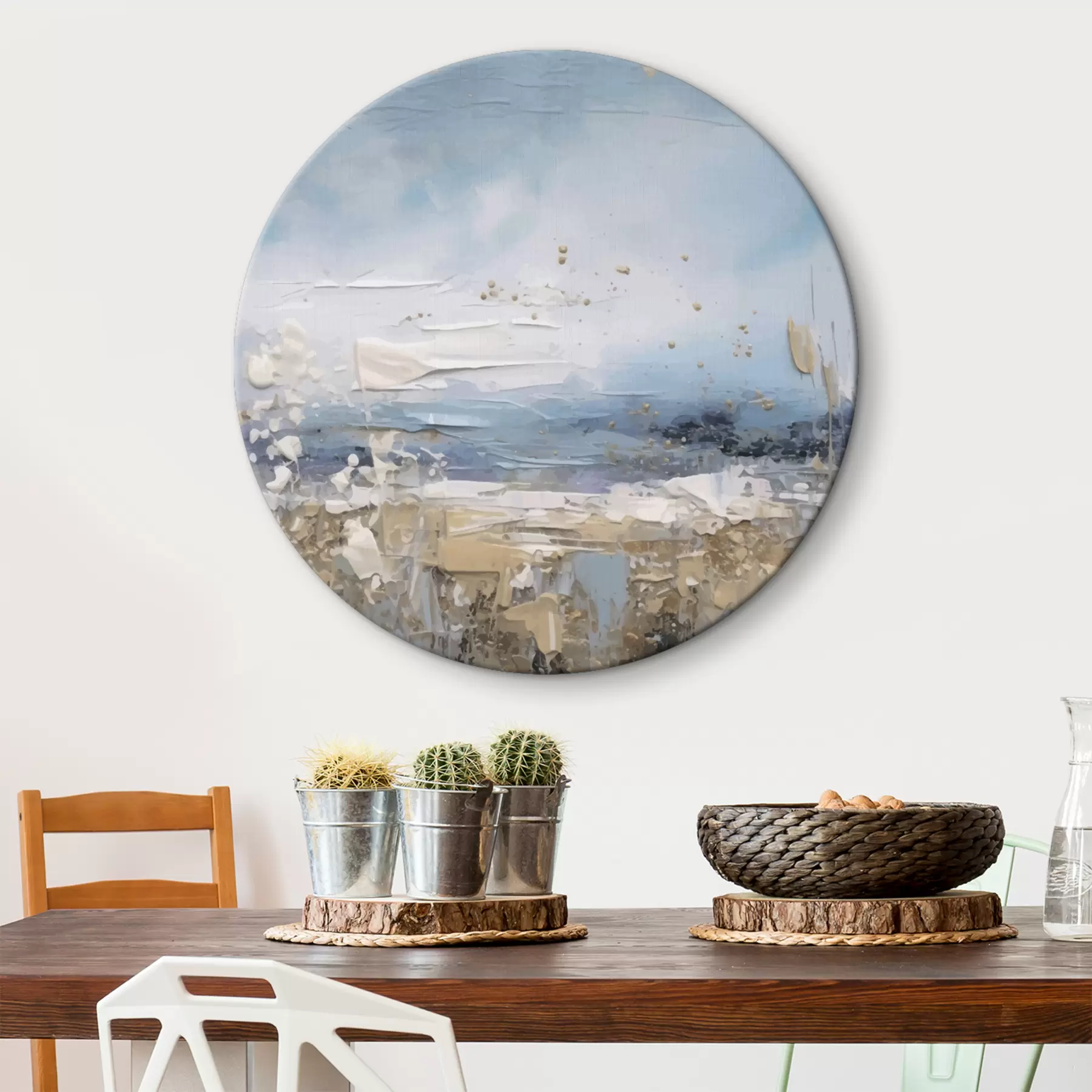 Glezna Abstraktā māksla zilos toņos r35430