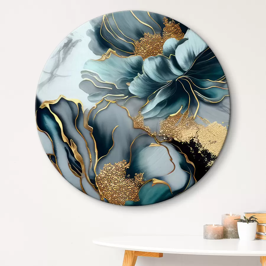 Fototapetes Zaļš, lazurīns un botānika r35447