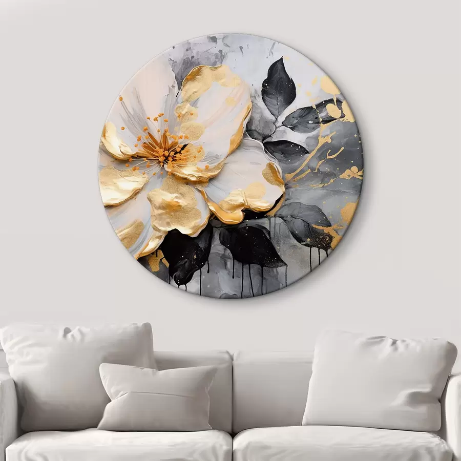 Fototapetes Liels balts fantāzijas zieds r35528