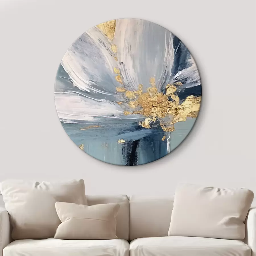 Fototapetes Liels zils zieds ar dzeltenu kodolu r36165