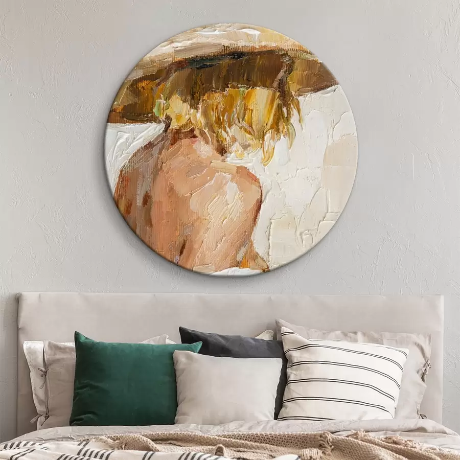 Glezna Sievietes portrets eļļā no mugurpuses r37061