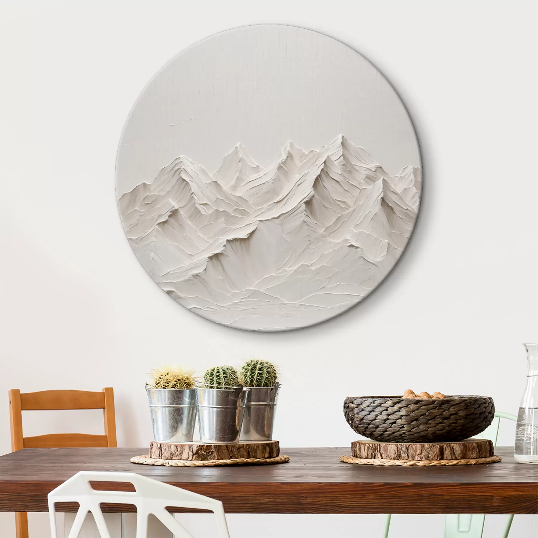 Glezna Trīsdimensiju balto kalnu ainava r38306