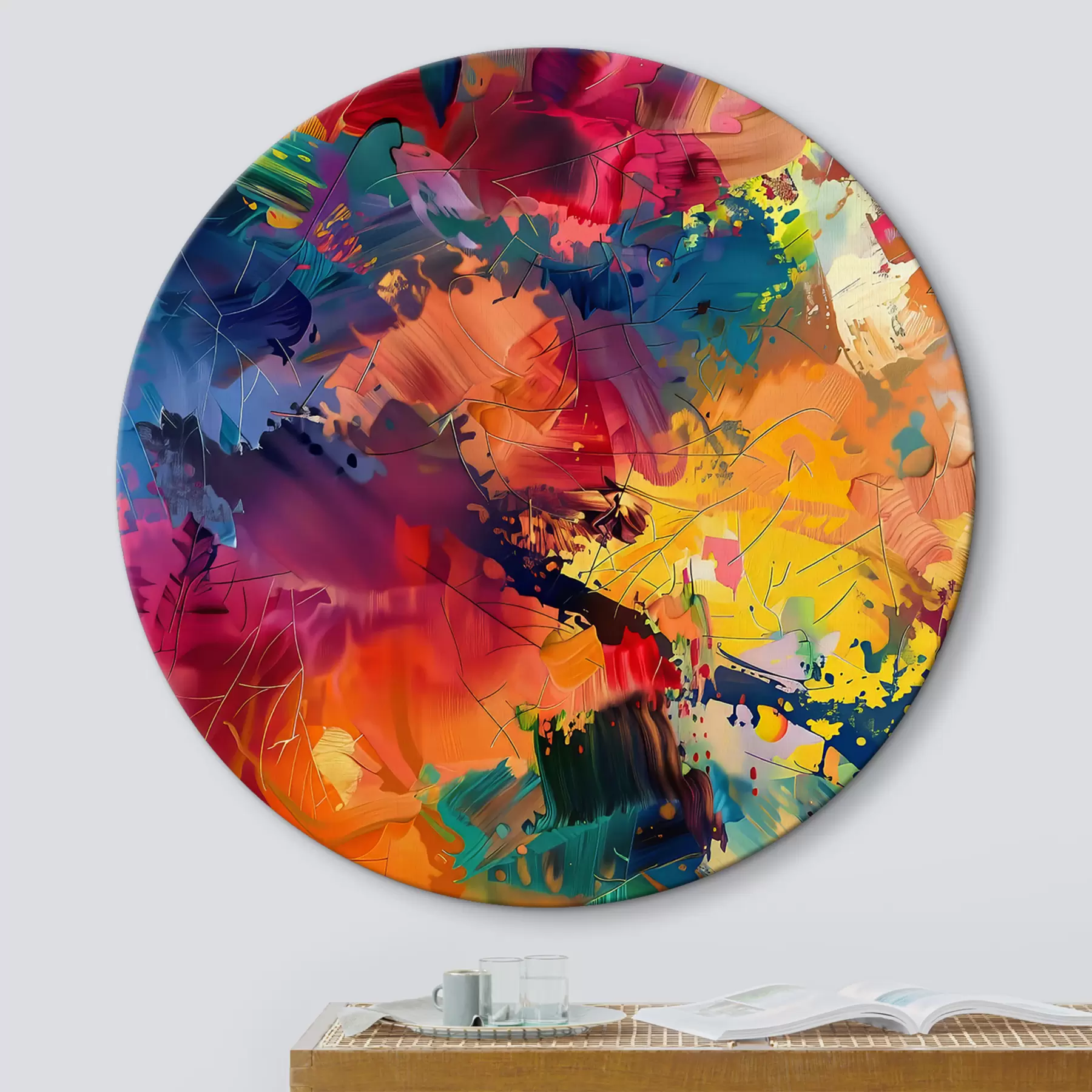 Glezna Spilgta krāsu sprādziena abstrakcija r38619