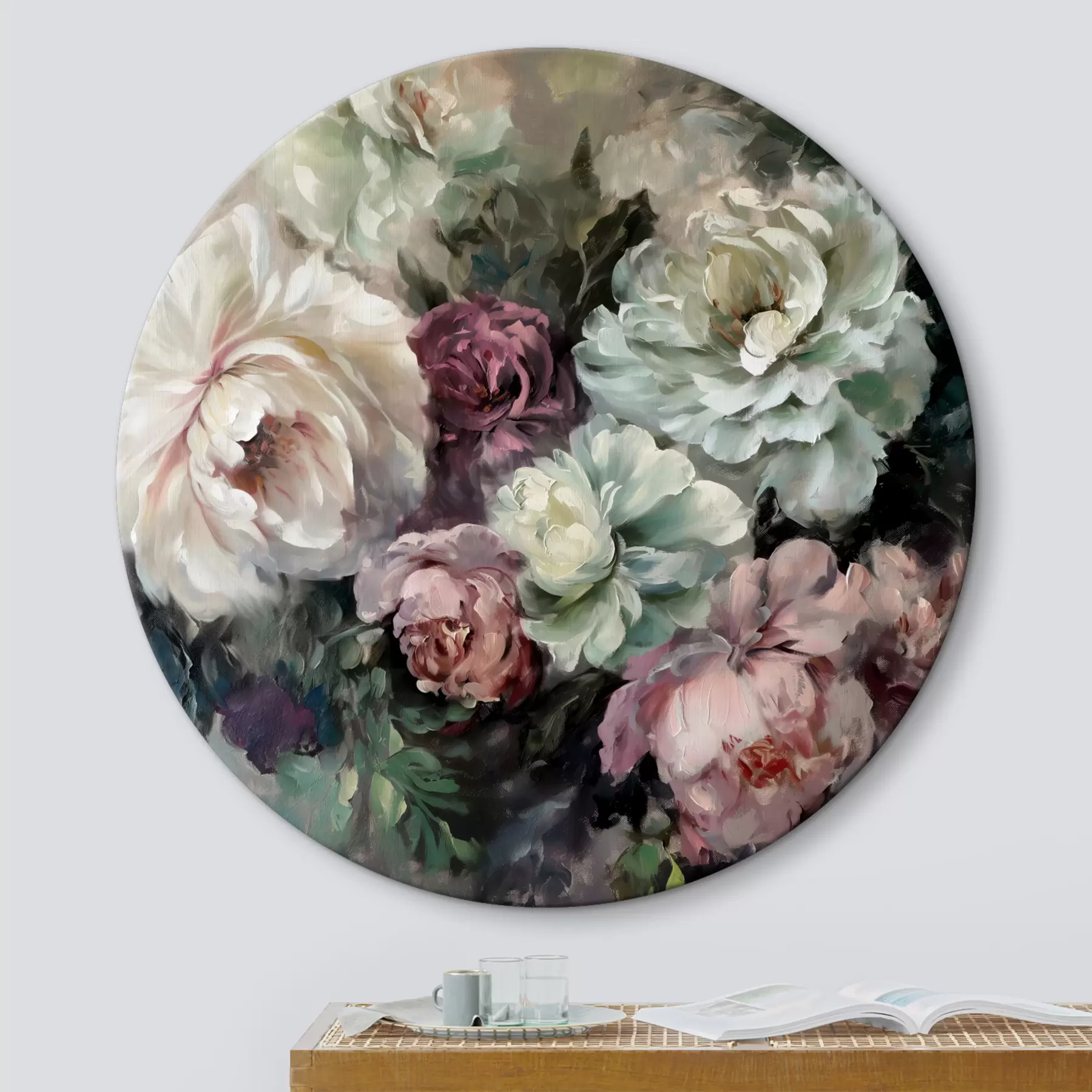 Glezna Krāsainu peoniju kaudze r38646