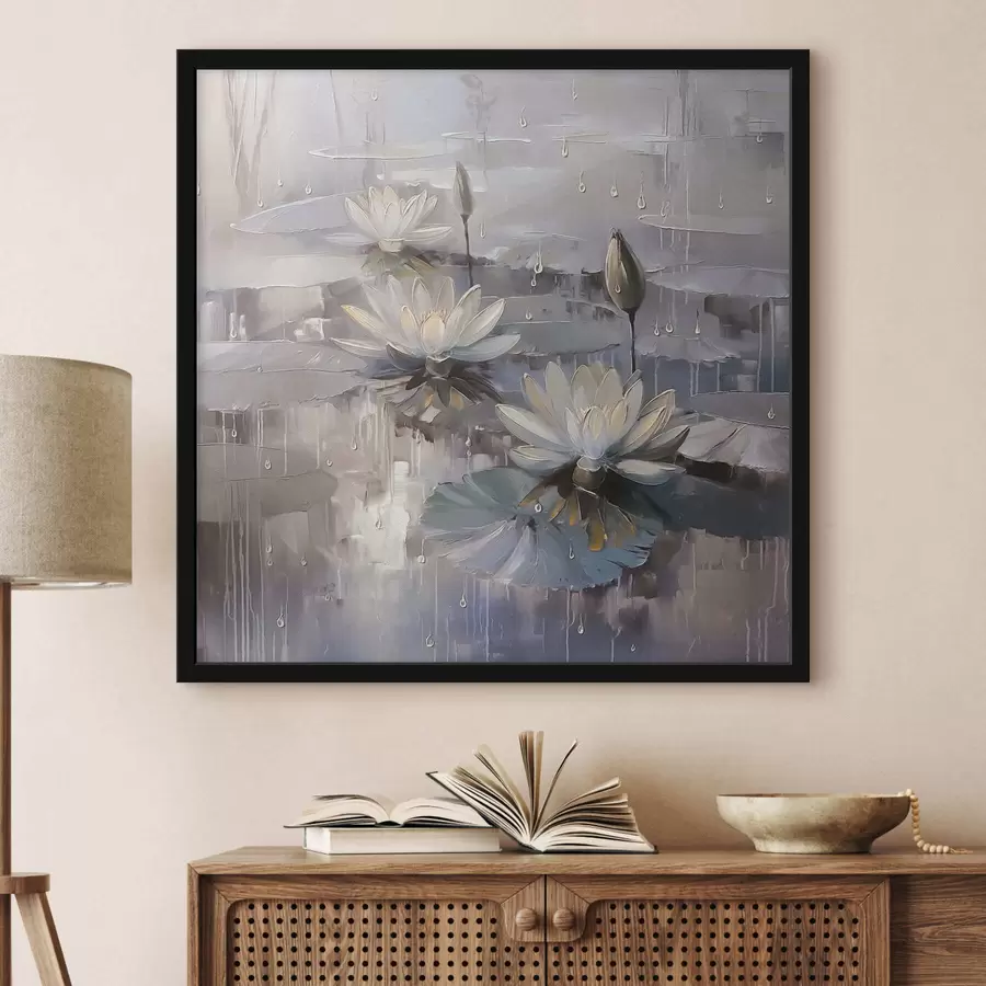 Fototapetes Stilīgas ūdensrozes ir jauna tendence f41400