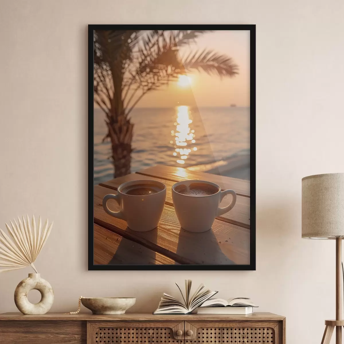 Plakāts Kafija jūras krastā f41431