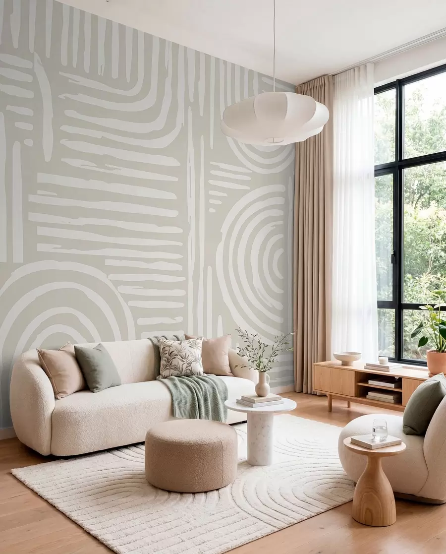 Fototapetes Boho dizains maigās krāsās w01919