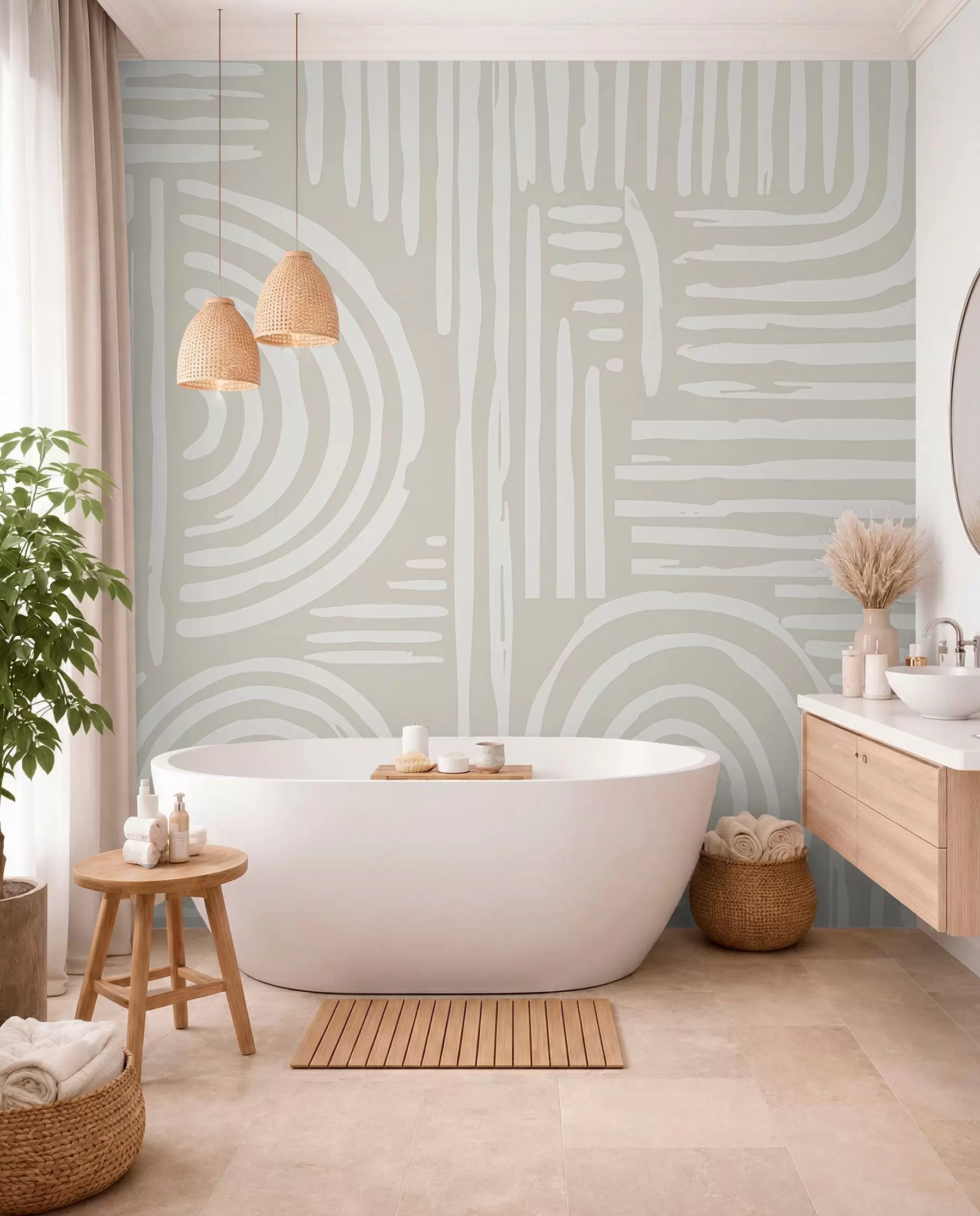 Fototapetes Boho dizains maigās krāsās w01919