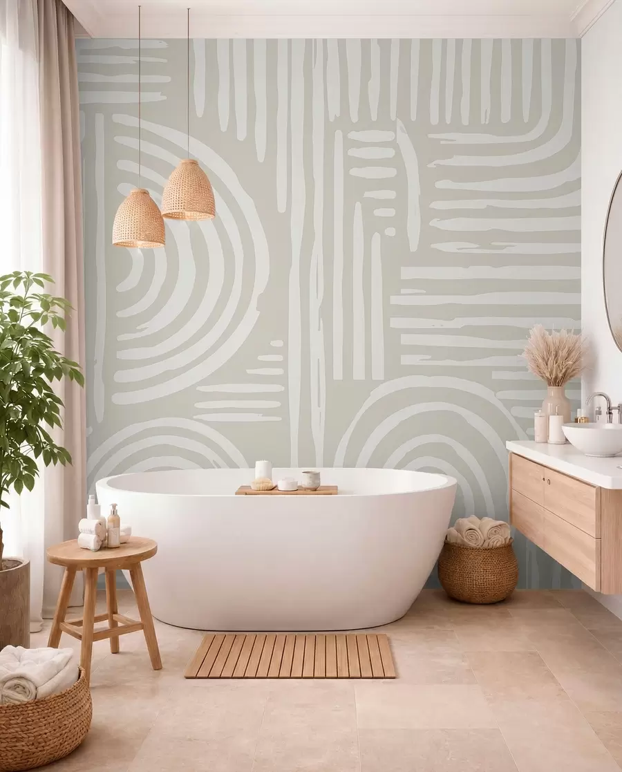 Fototapetes Boho dizains maigās krāsās w01919