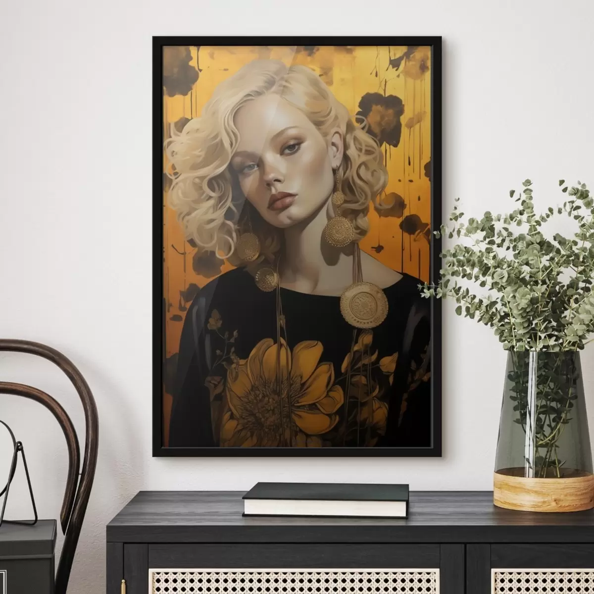 Plakāts Meitene spilgtās krāsās f41193