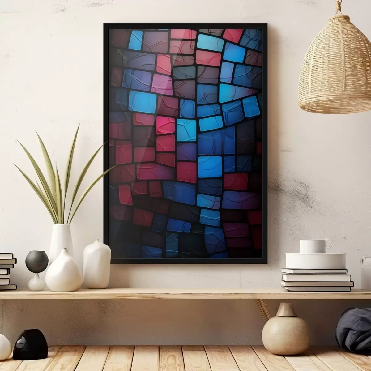 Plakāts Abstrakcija, mozaīka f41211