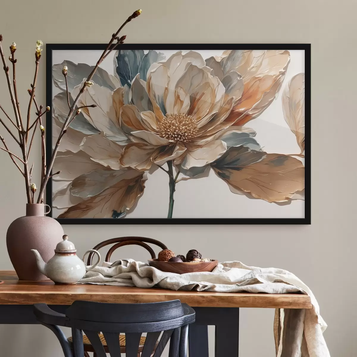 Plakāts Akrila zieds uz balta fona f41293