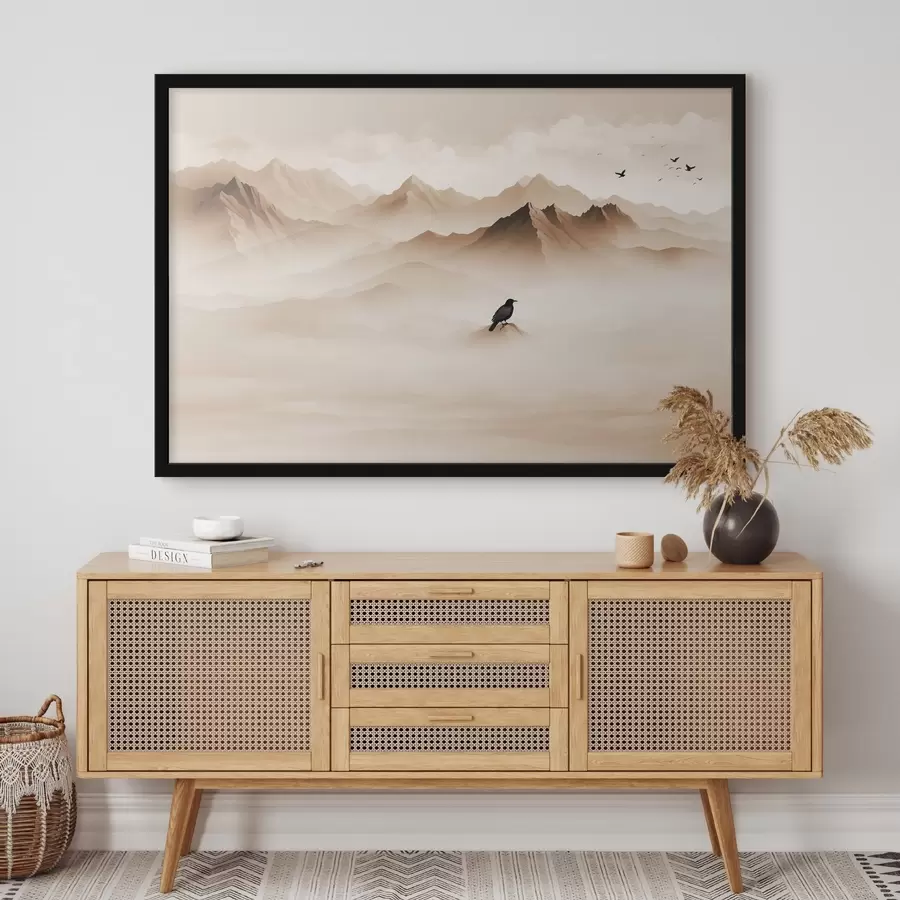 Fototapetes Kalni miglā vektoru grafikā f41295