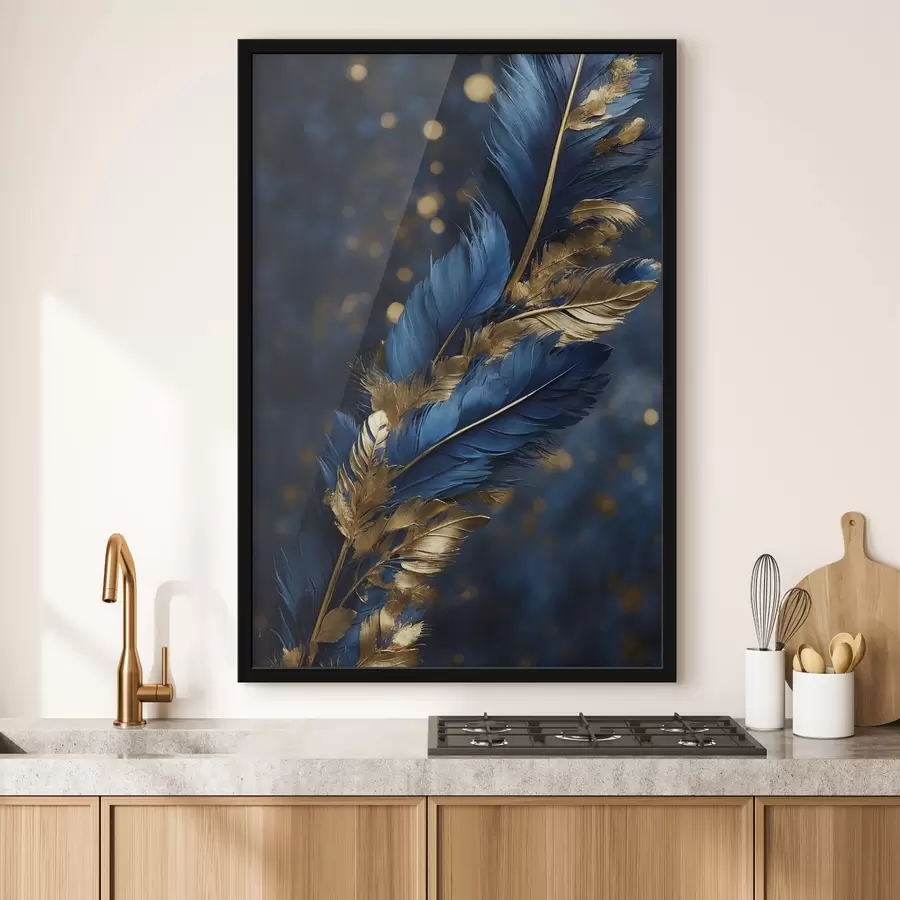 Fototapetes Zili dzeltenas spalvas uz neskaidra fona f41296